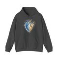 Matching Couple Sweatshirt - Robot & Heart Matching Couple Hooded Sweatshirt Watercolor Art His Hers Engagement Gift - Design B