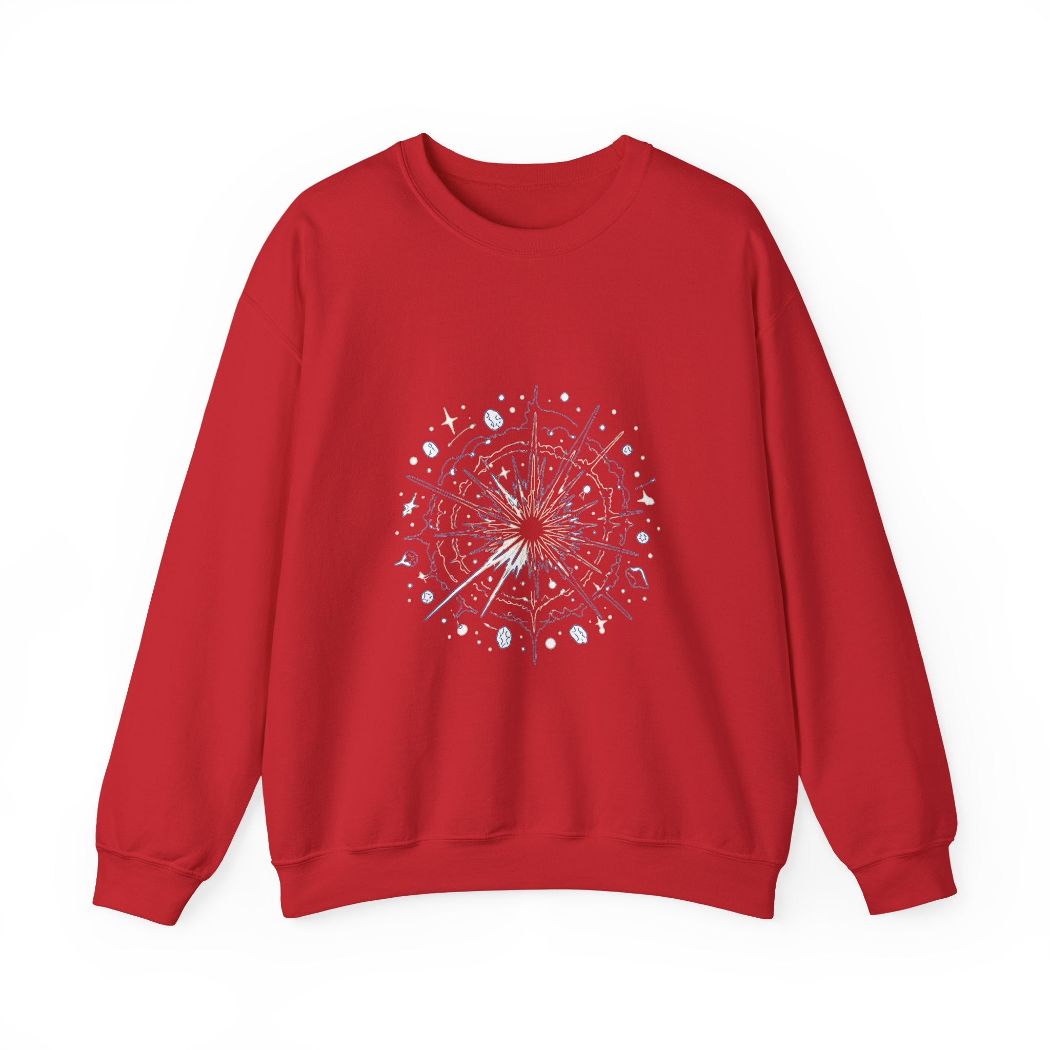 Matching Couple Sweatshirt - Galaxy & Supernova Matching Couple Premium Fleece Sweatshirt Minimalist Art His Hers Christmas Gift - Design B