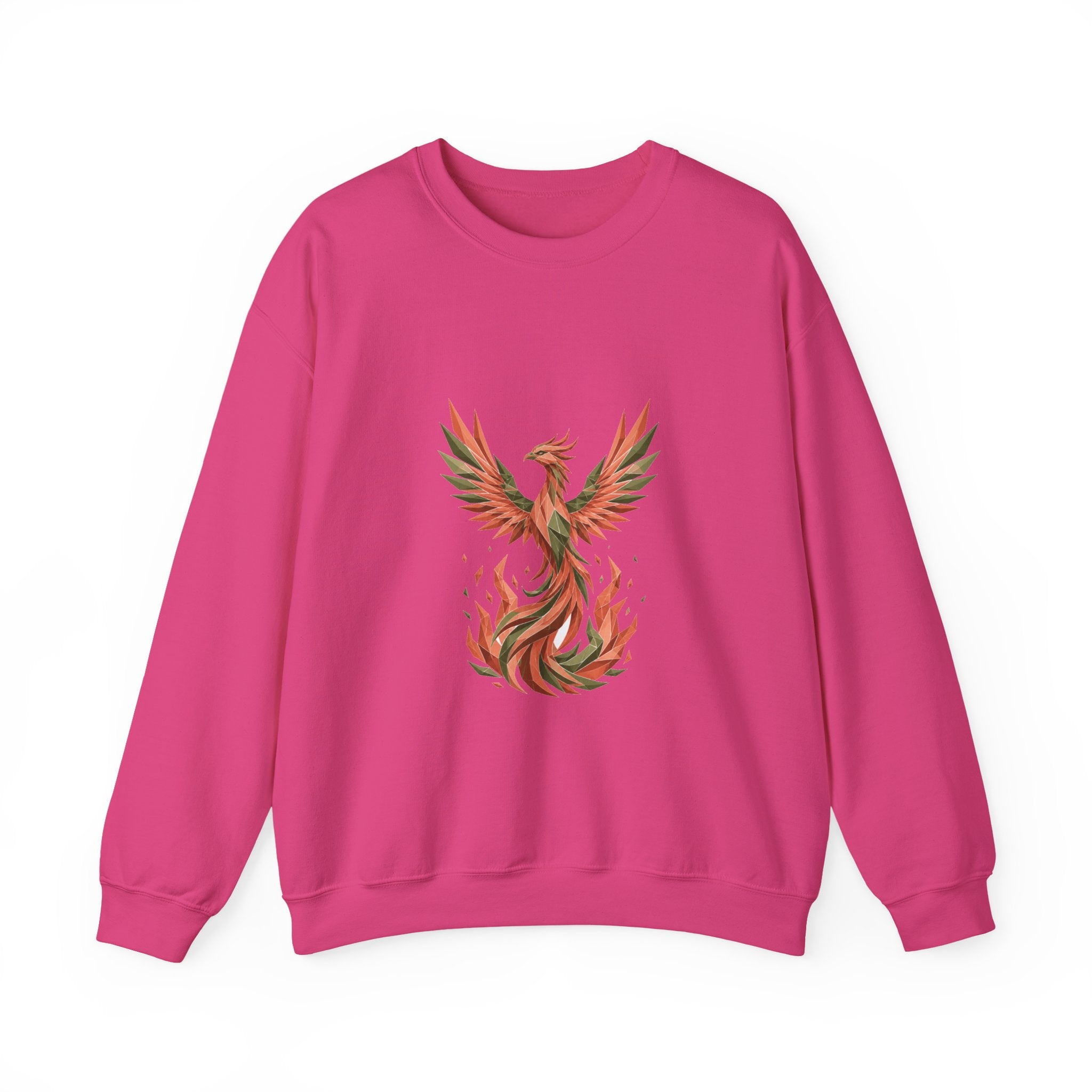 Matching Couple Sweatshirt - Dragon & Phoenix Matching Couple Comfort Colors Crew Geometric Art His Hers Love Gift - Design B