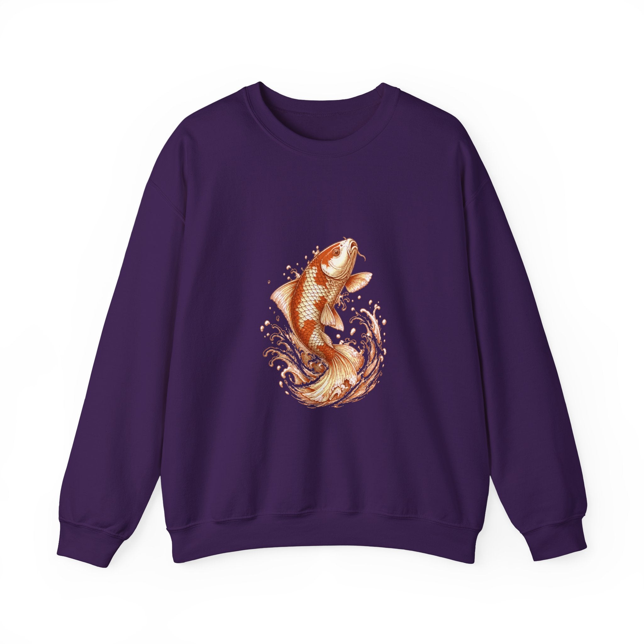 Matching Couple Sweatshirt - Koi Fish Yin Yang Matching Couple Comfort Colors Crew Hand-Drawn Art His Hers Anniversary Gift - Design A