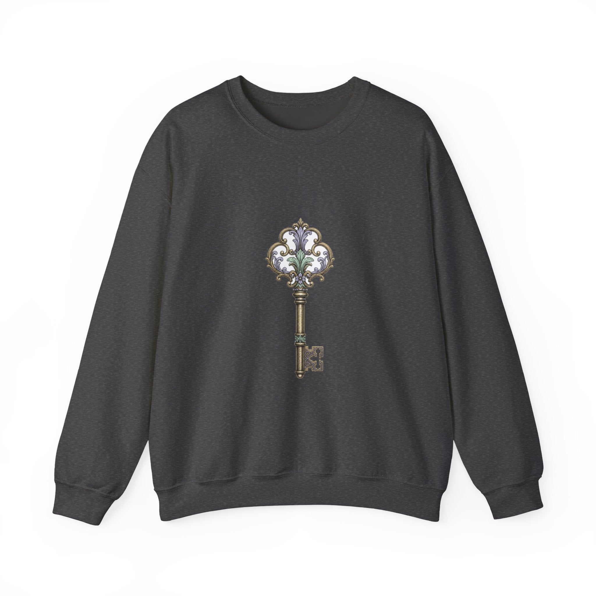 Matching Couple Sweatshirt - Key & Lock Matching Couple Comfort Colors Crew Vintage Art His Hers Honeymoon Gift - Design A