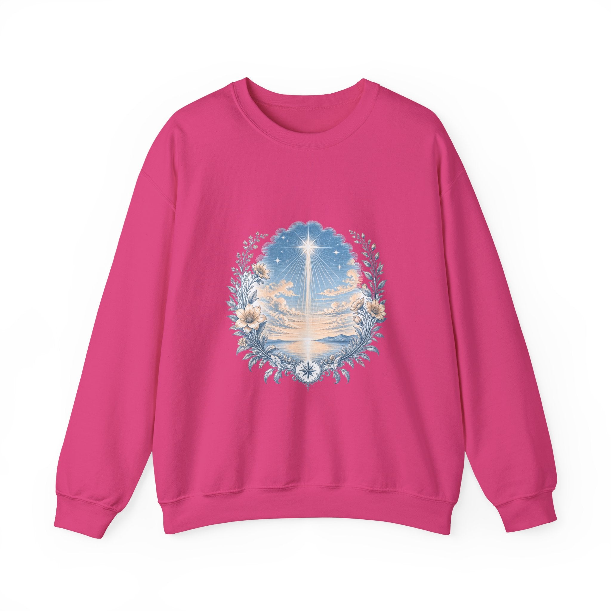 Matching Couple Sweatshirt - Evening & Morning Star Matching Couple Comfort Colors Crew Vintage Art His Hers Honeymoon Gift - Design A