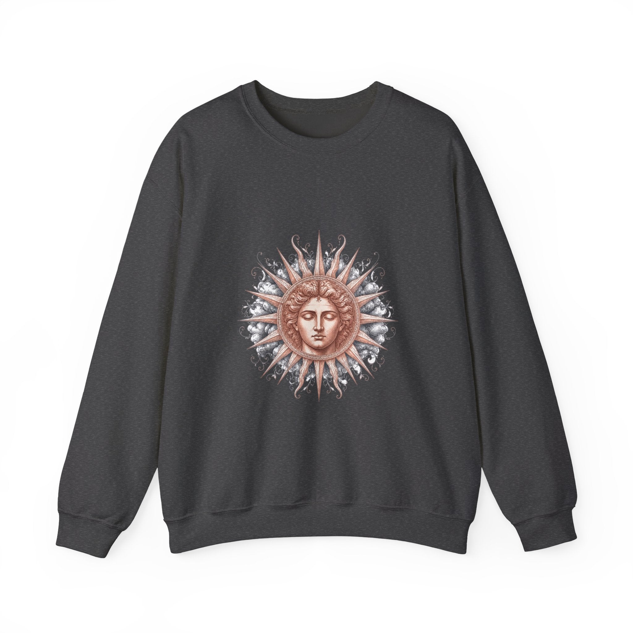 Matching Couple Sweatshirt - Helios & Selene Matching Couple Premium Fleece Sweatshirt Vintage Art His Hers Honeymoon Gift - Design A