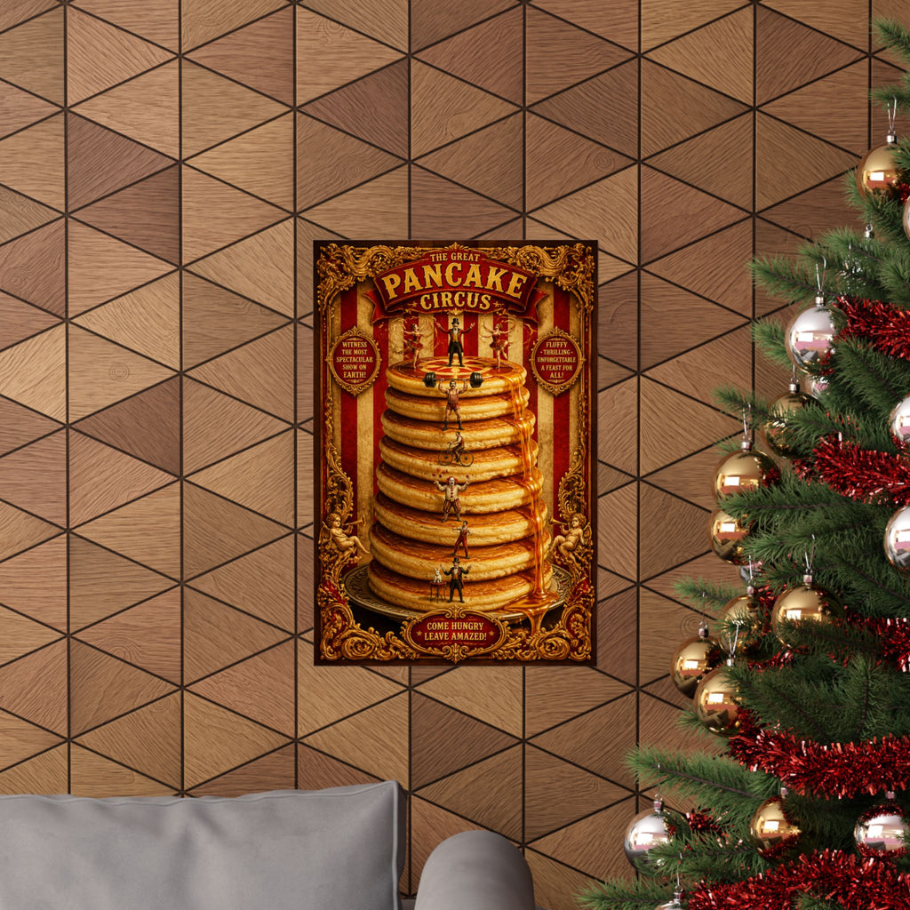 Pancake Stack Platform Wall Art Poster 24×36 Baroque Studio Decor Maximalist Print