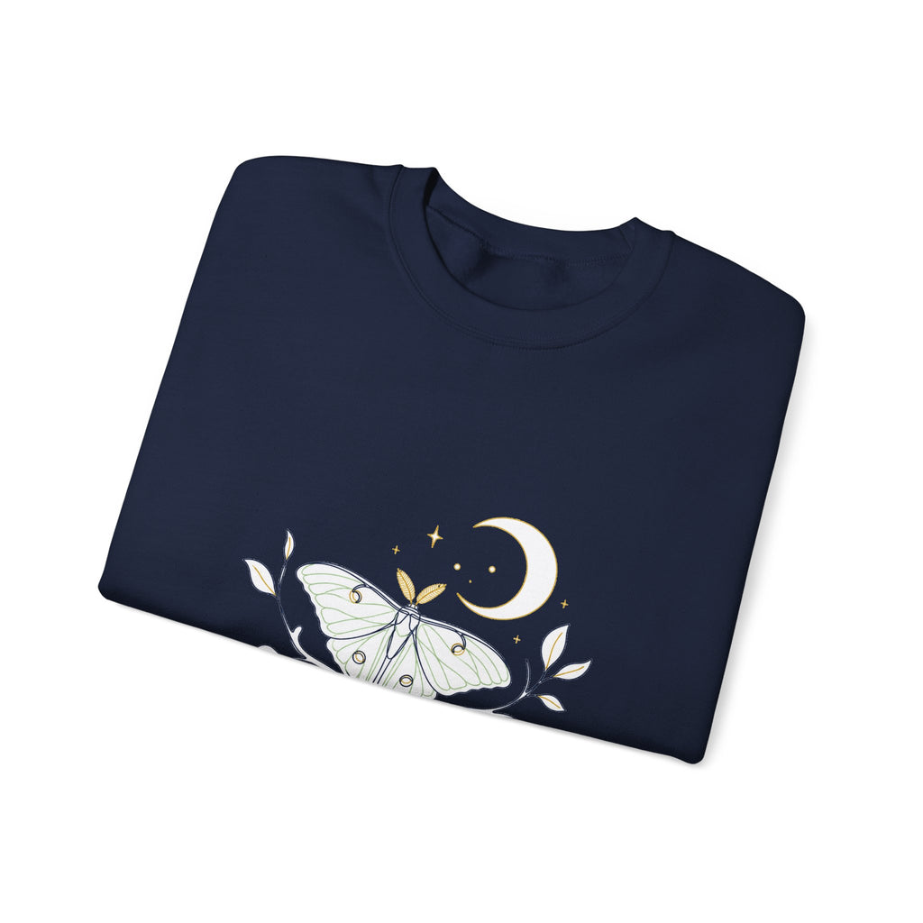 Matching Couple Sweatshirt - Butterfly & Moth Matching Couple Premium Fleece Sweatshirt Minimalist Art His Hers Christmas Gift - Design B