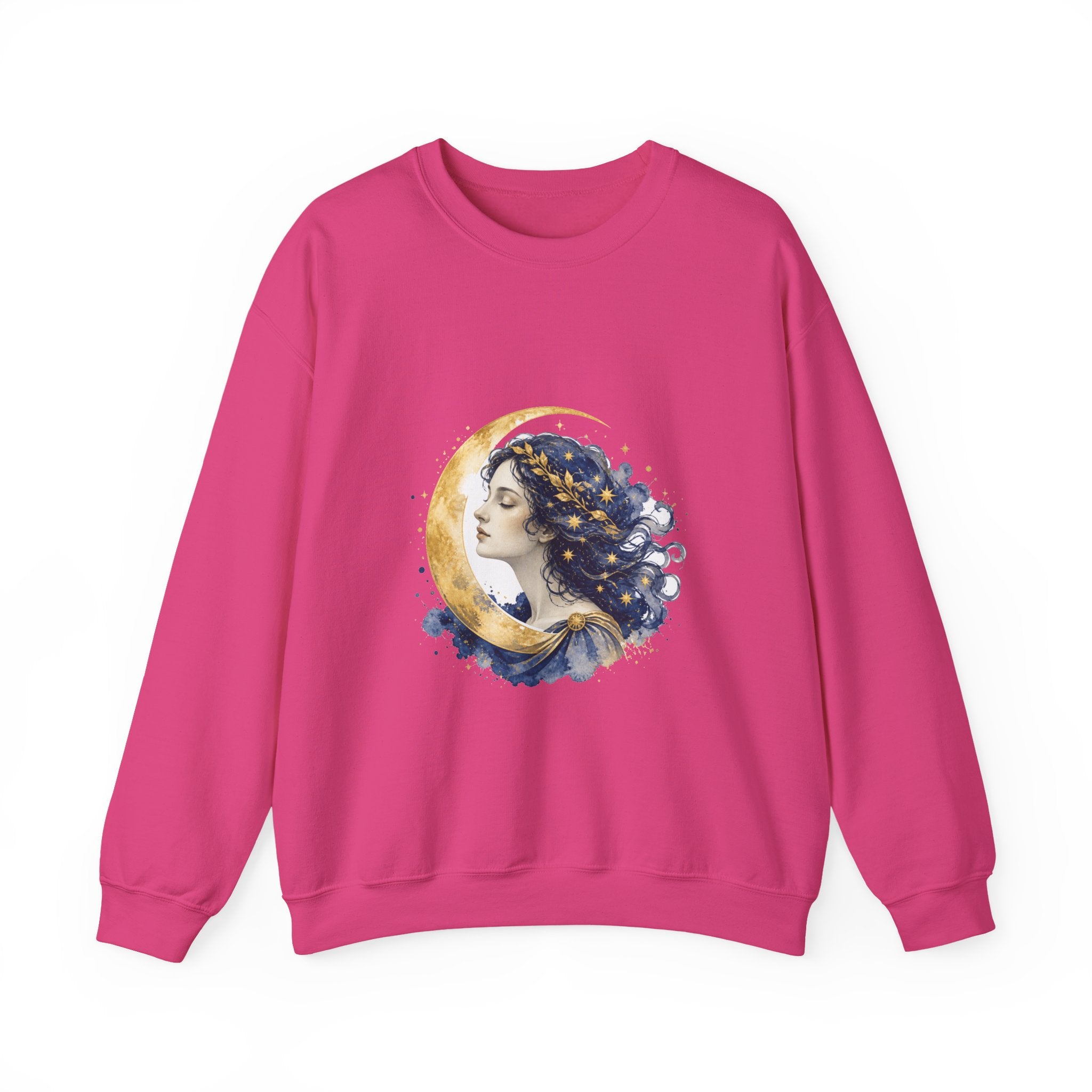 Matching Couple Sweatshirt - Helios & Selene Matching Couple Comfort Colors Crew Watercolor Art His Hers Birthday Gift - Design B