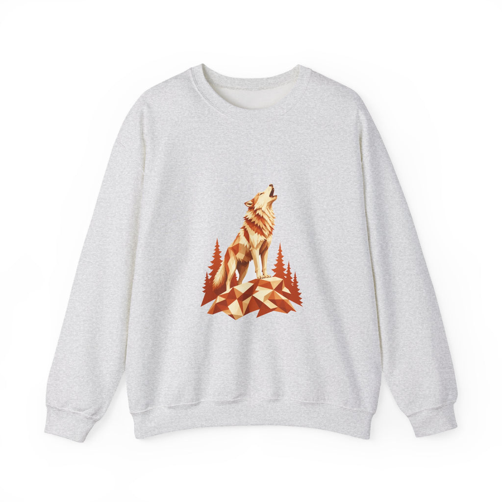 Matching Couple Sweatshirt - Wolf & Dove Matching Couple Crewneck Sweatshirt Geometric Art His Hers Couple Gift - Design A