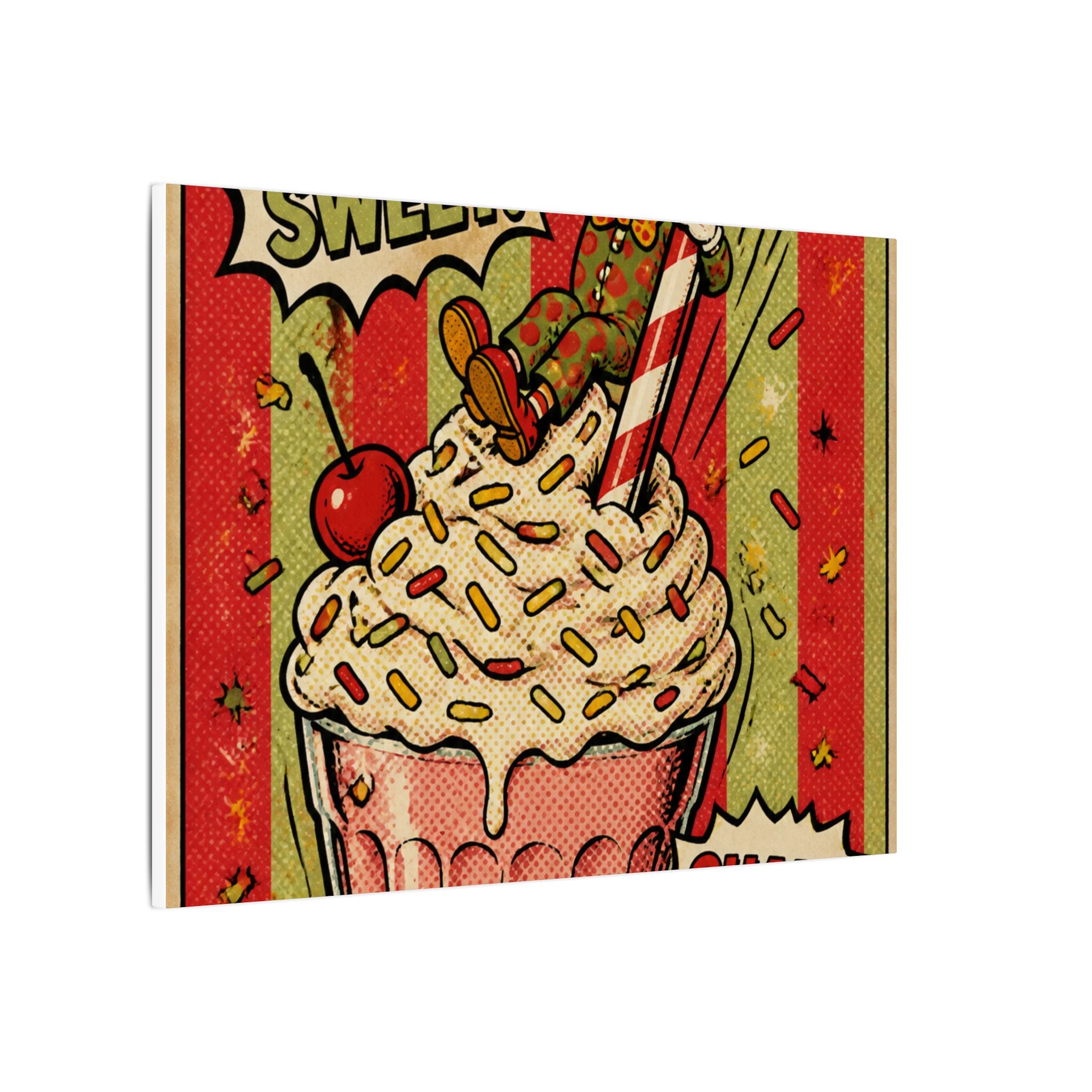 Milkshake Slide Clown Wall Art Canvas 16×20 Pop Art Living Room Decor Maximalist Print