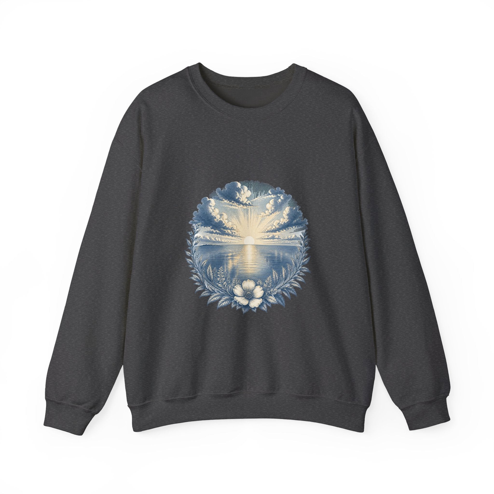 Matching Couple Sweatshirt - Sunrise & Sunset Matching Couple Comfort Colors Crew Vintage Art His Hers Honeymoon Gift - Design A