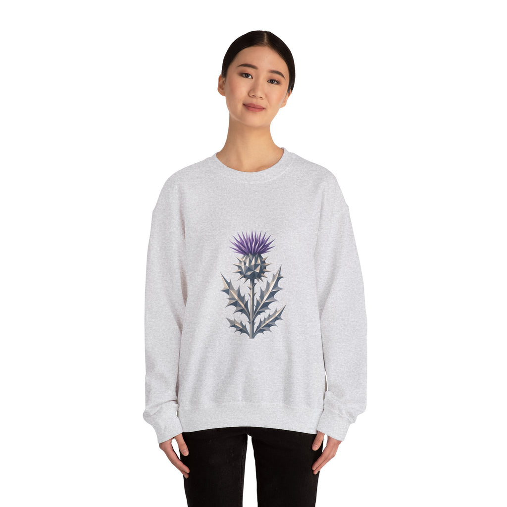Matching Couple Sweatshirt - Lavender & Thistle Matching Couple Comfort Colors Crew Geometric Art His Hers Love Gift - Design B