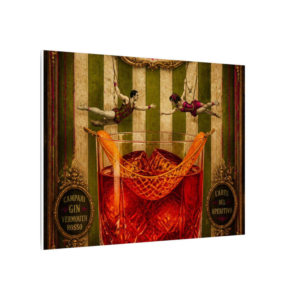 Negroni Trapeze Act Wall Art Canvas 24×36 Baroque Studio Decor Maximalist Print