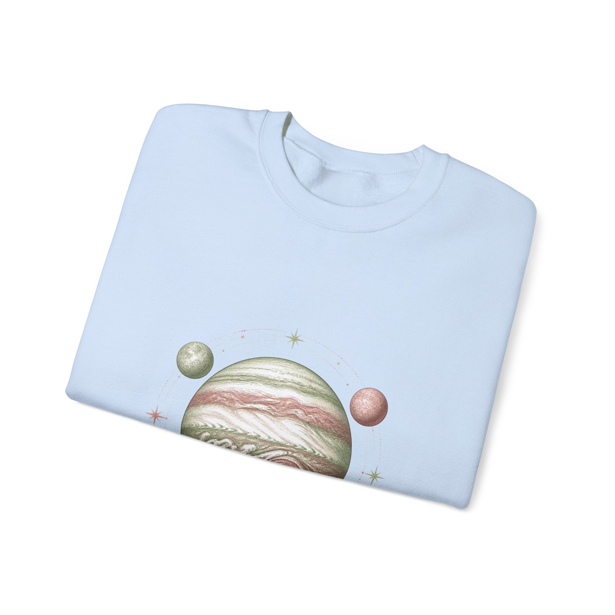 Matching Couple Sweatshirt - Saturn & Jupiter Matching Couple Premium Fleece Sweatshirt Vintage Art His Hers Honeymoon Gift - Design B