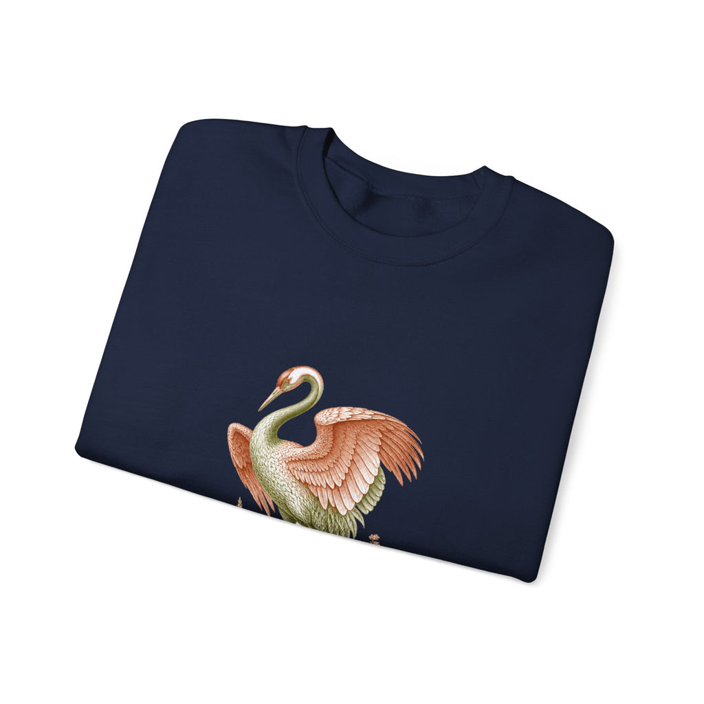 Matching Couple Sweatshirt - Tiger & Crane Matching Couple Premium Fleece Sweatshirt Vintage Art His Hers Honeymoon Gift - Design B