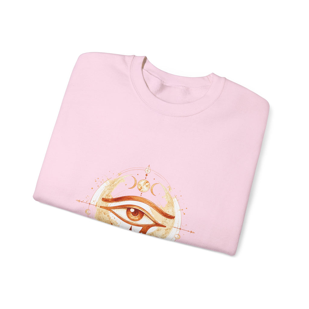 Matching Couple Sweatshirt - Eye of Ra & Horus Matching Couple Premium Fleece Sweatshirt Watercolor Art His Hers Birthday Gift - Design B