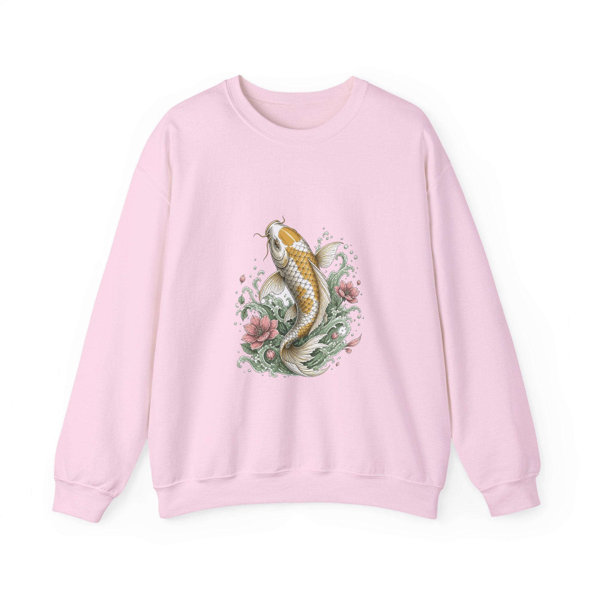 Matching Couple Sweatshirt - Koi Fish Yin Yang Matching Couple Premium Fleece Sweatshirt Hand-Drawn Art His Hers Anniversary Gift - Design A