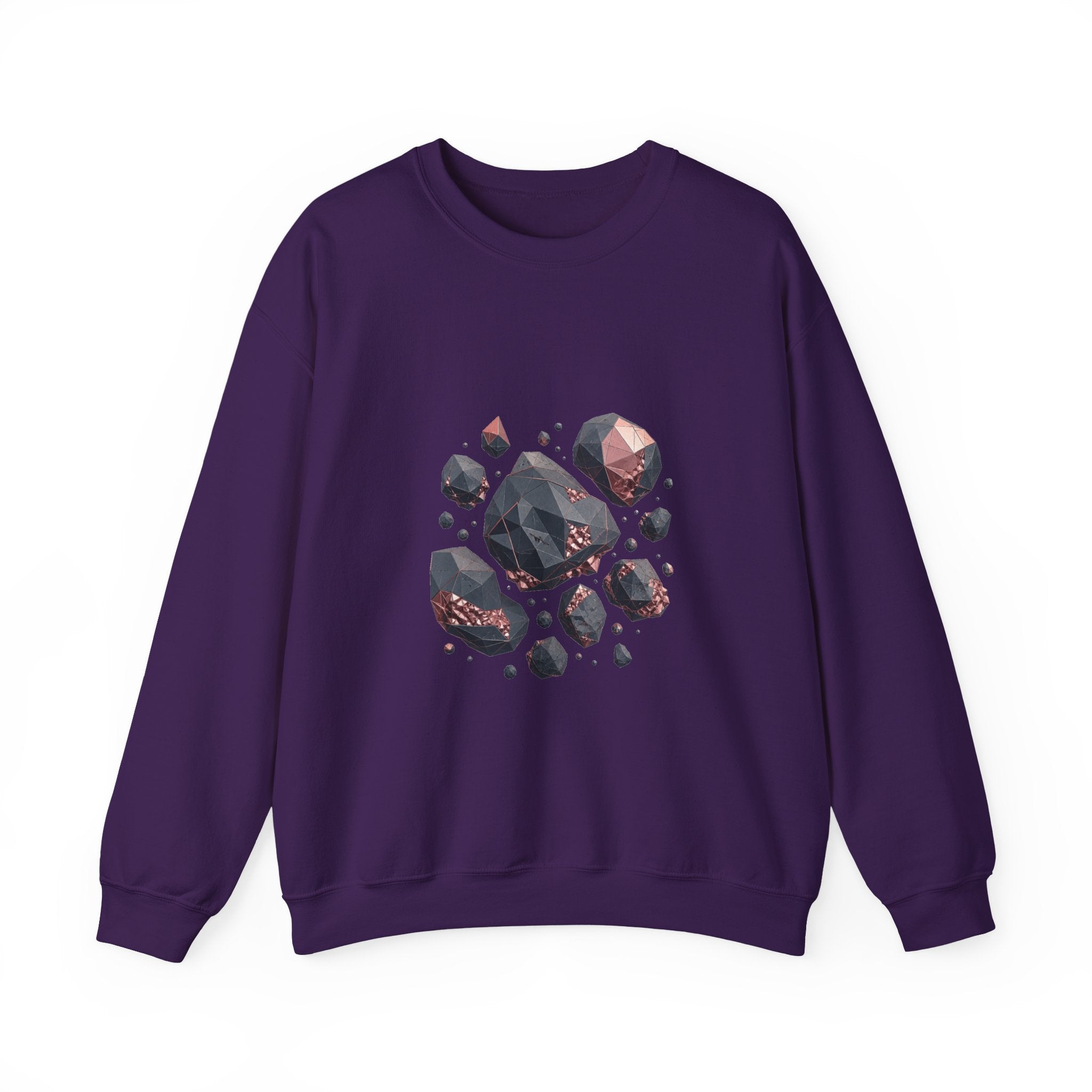 Matching Couple Sweatshirt - Comet & Asteroid Matching Couple Premium Fleece Sweatshirt Geometric Art His Hers Love Gift - Design B