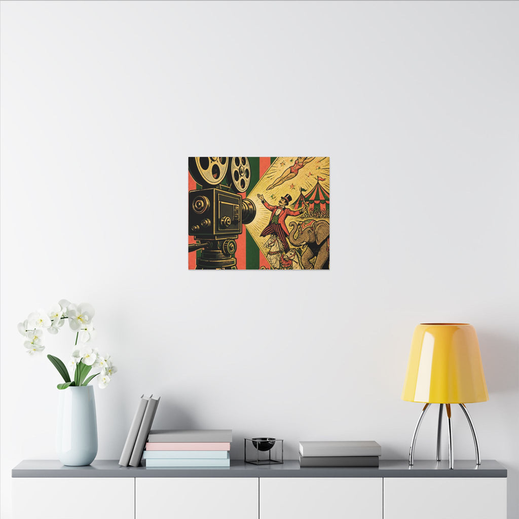 Film Camera Projector Show Wall Art Canvas 16×20 Pop Art Living Room Decor Maximalist Print