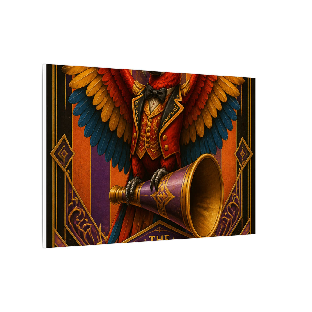Parrot Ringmaster Wall Art Canvas 24×36 Art Deco Bar Area Decor Maximalist Print