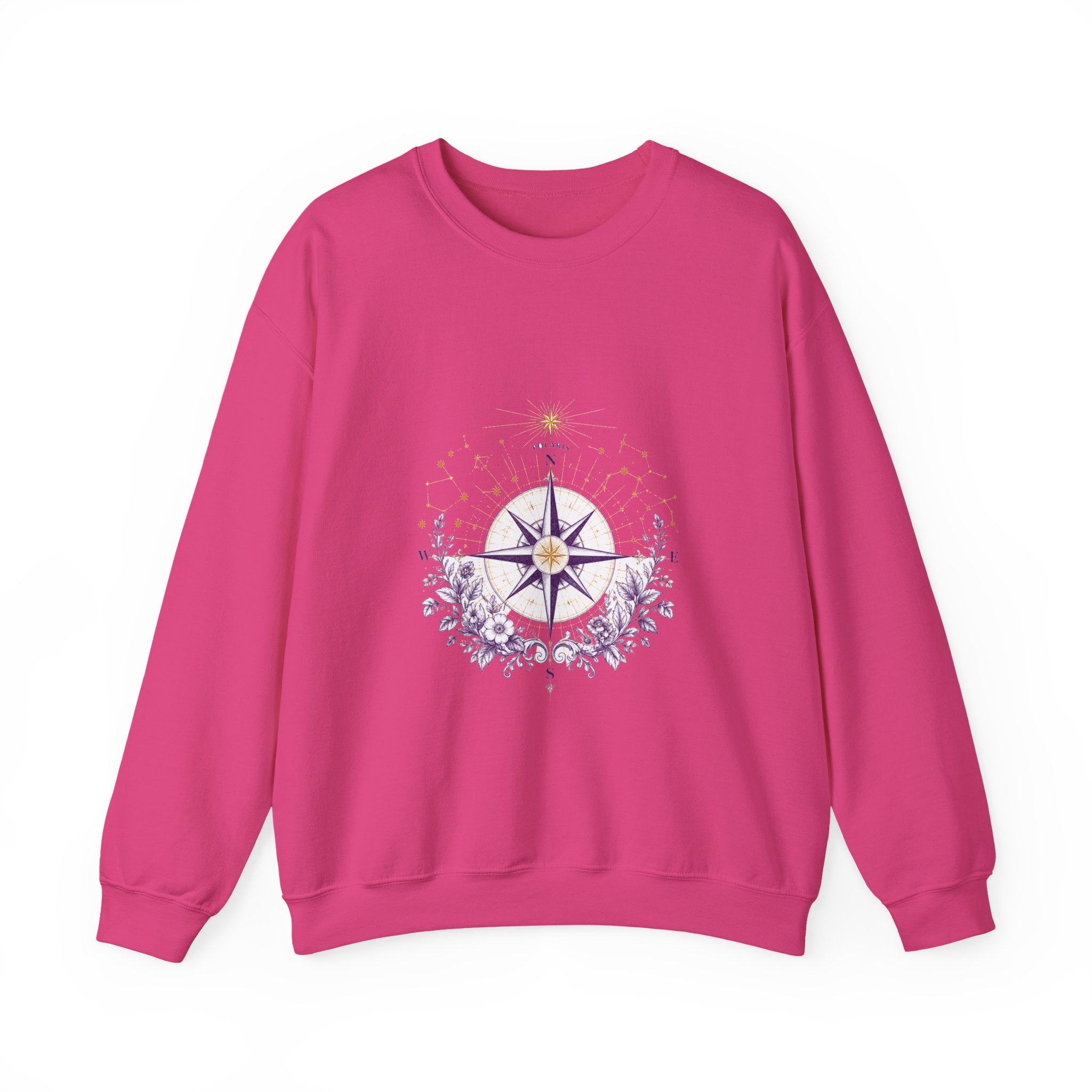 Matching Couple Sweatshirt - Shooting Star & North Star Matching Couple Comfort Colors Crew Vintage Art His Hers Honeymoon Gift - Design B