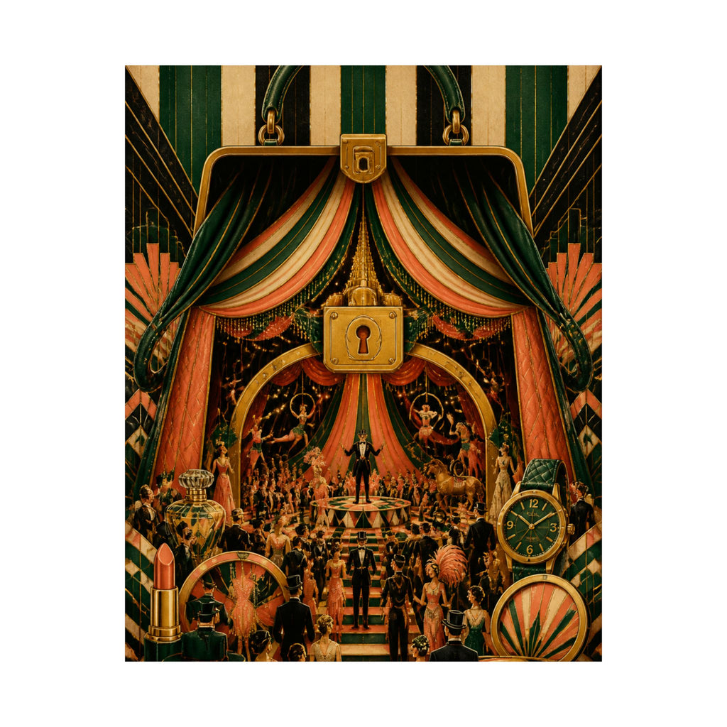 Handbag Big Top Wall Art Poster 18×24 Art Deco Entryway Decor Maximalist Print