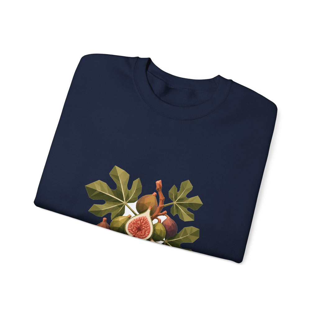 Matching Couple Sweatshirt - Olive Branch & Fig Matching Couple Premium Fleece Sweatshirt Geometric Art His Hers Love Gift - Design B