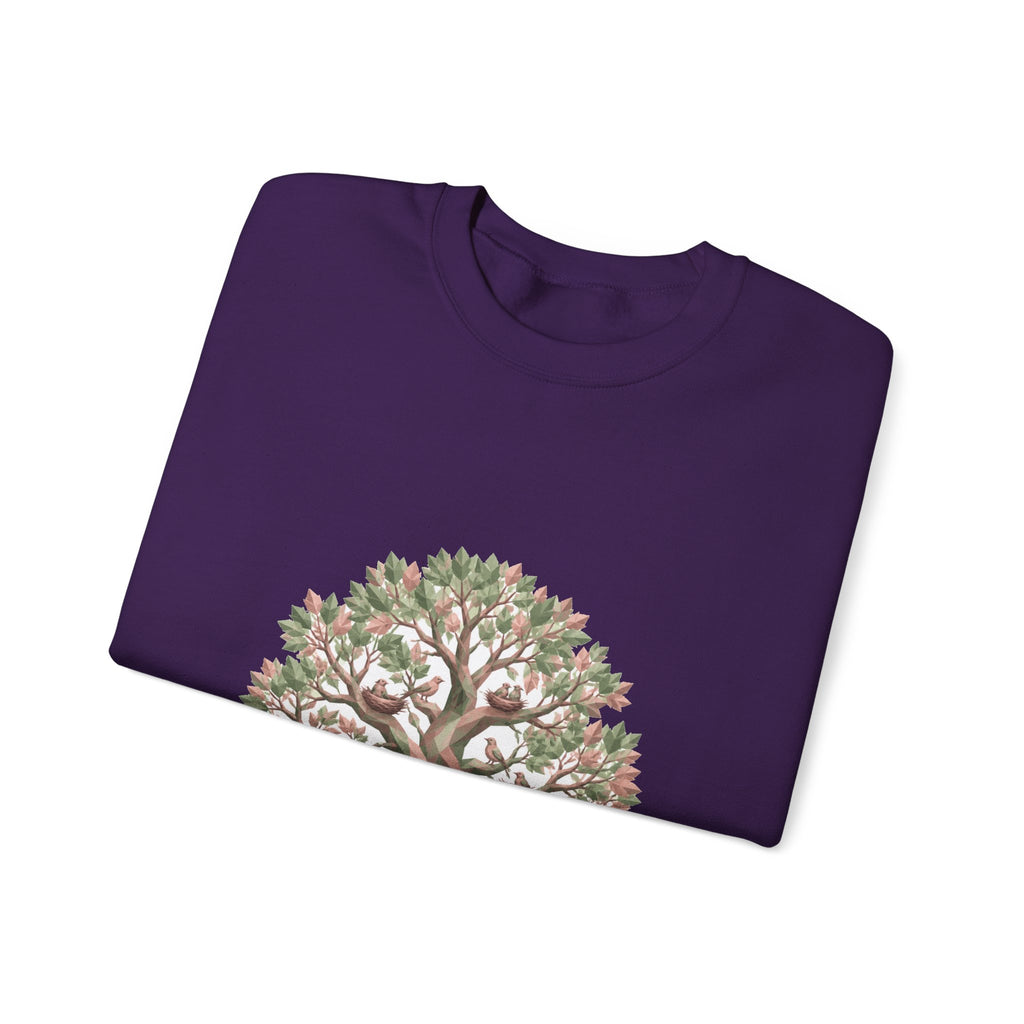 Matching Couple Sweatshirt - Ancient Oak & Deep Roots Matching Couple Crewneck Sweatshirt Geometric Art His Hers Couple Gift - Design A