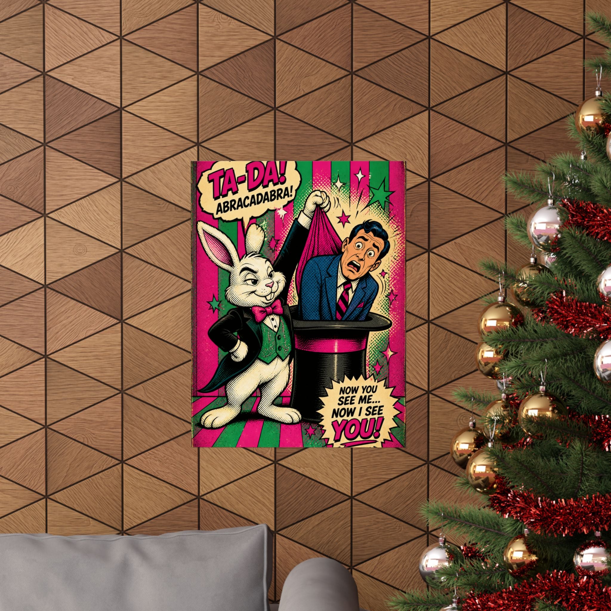 Magic Hat Rabbit Wall Art Poster 24×36 Pop Art Restaurant Decor Maximalist Print