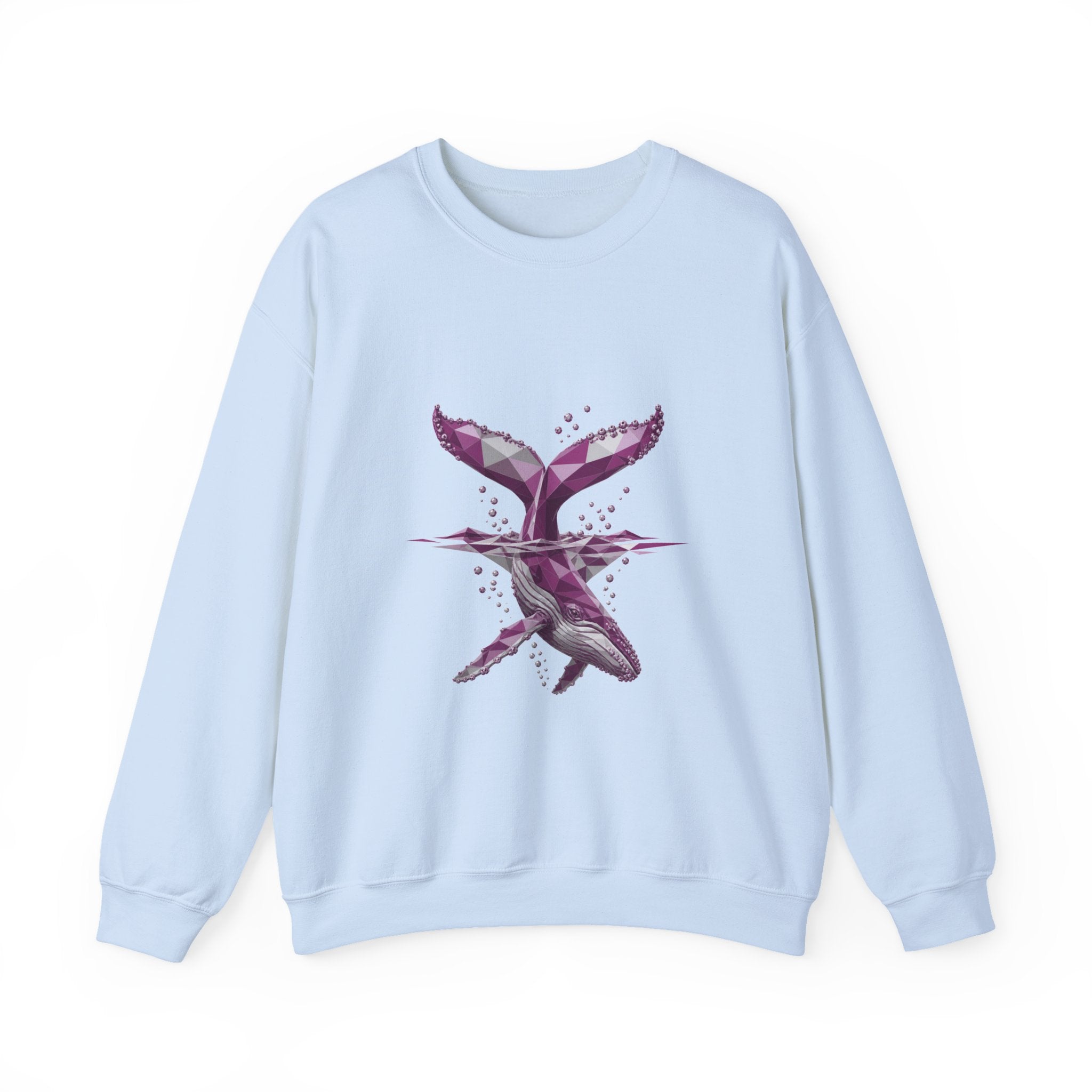 Matching Couple Sweatshirt - Eagle & Whale Matching Couple Crewneck Sweatshirt Geometric Art His Hers Couple Gift - Design B