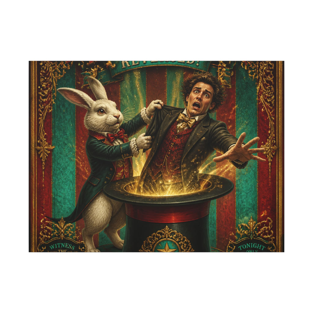 Magic Hat Rabbit Wall Art Canvas 16×20 Baroque Home Office Decor Maximalist Print