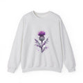 Matching Couple Sweatshirt - Lavender & Thistle Matching Couple Comfort Colors Crew Watercolor Art His Hers Birthday Gift - Design B