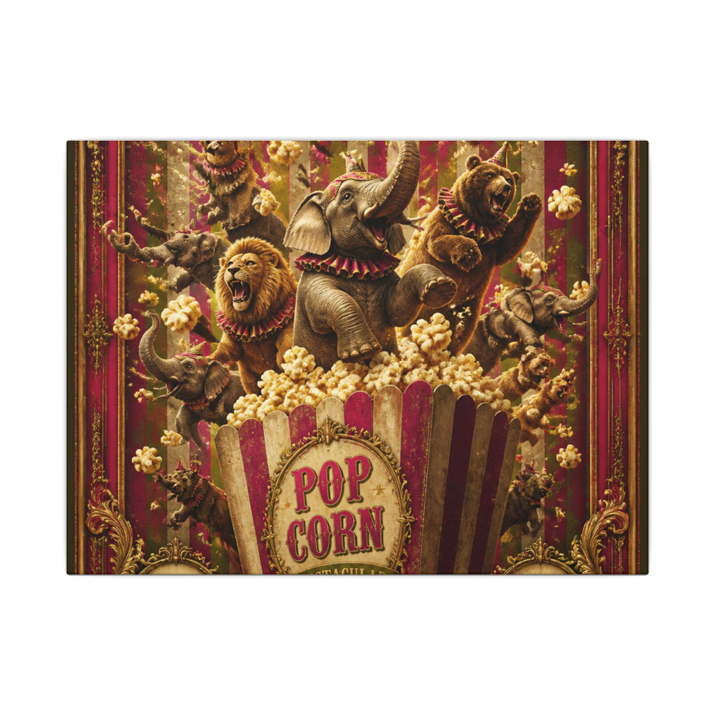 Popcorn Box Animals Wall Art Canvas 16×20 Baroque Home Office Decor Maximalist Print
