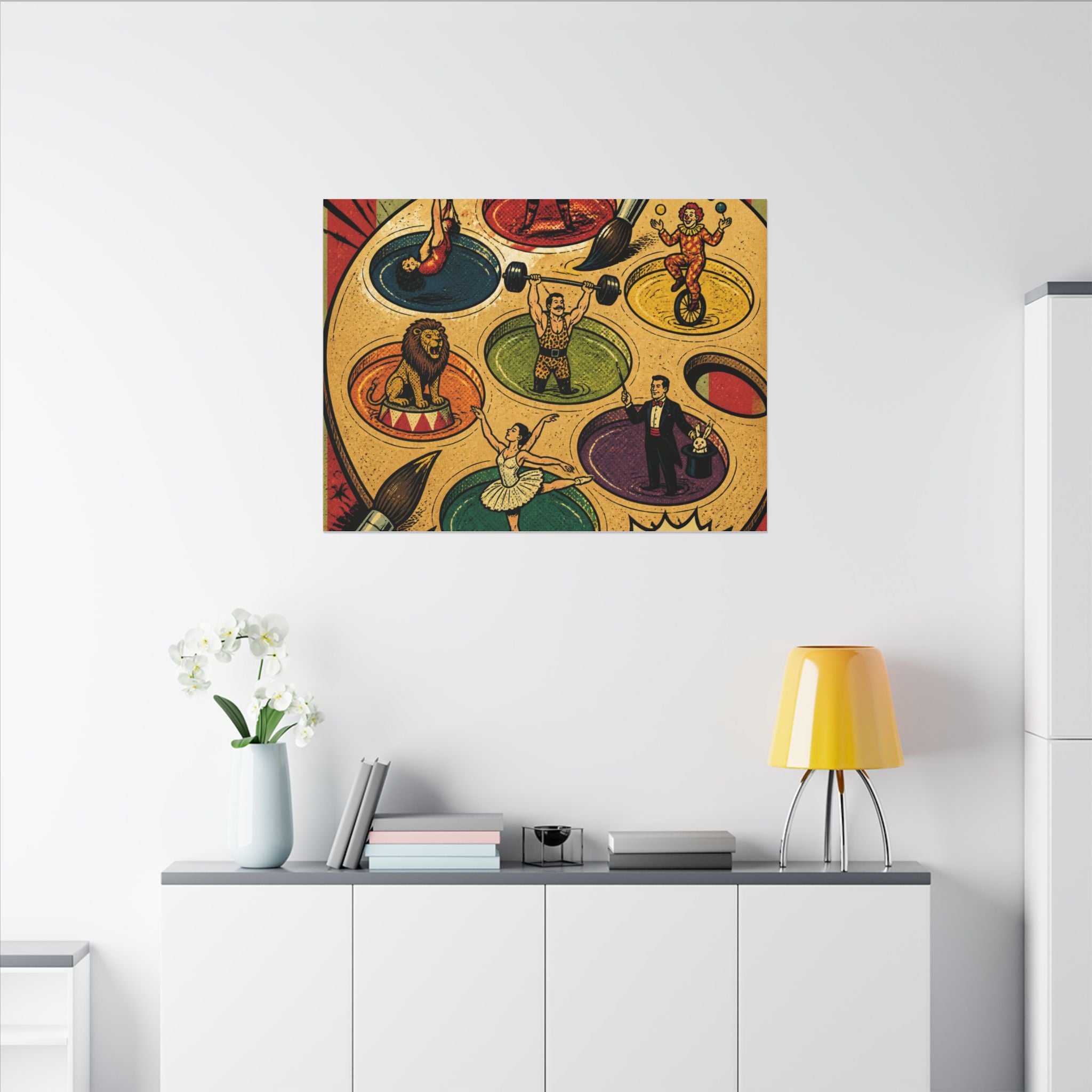 Paint Palette Stage Wall Art Canvas 16×20 Pop Art Living Room Decor Maximalist Print
