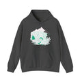 Matching Couple Sweatshirt - Volcano & Glacier Matching Couple Hooded Sweatshirt Minimalist Art His Hers Valentine Gift - Design B