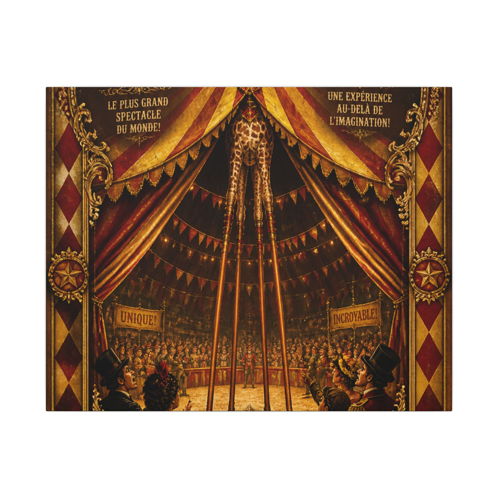 Giraffe on Stilts Wall Art Canvas 16×20 Baroque Home Office Decor Maximalist Print