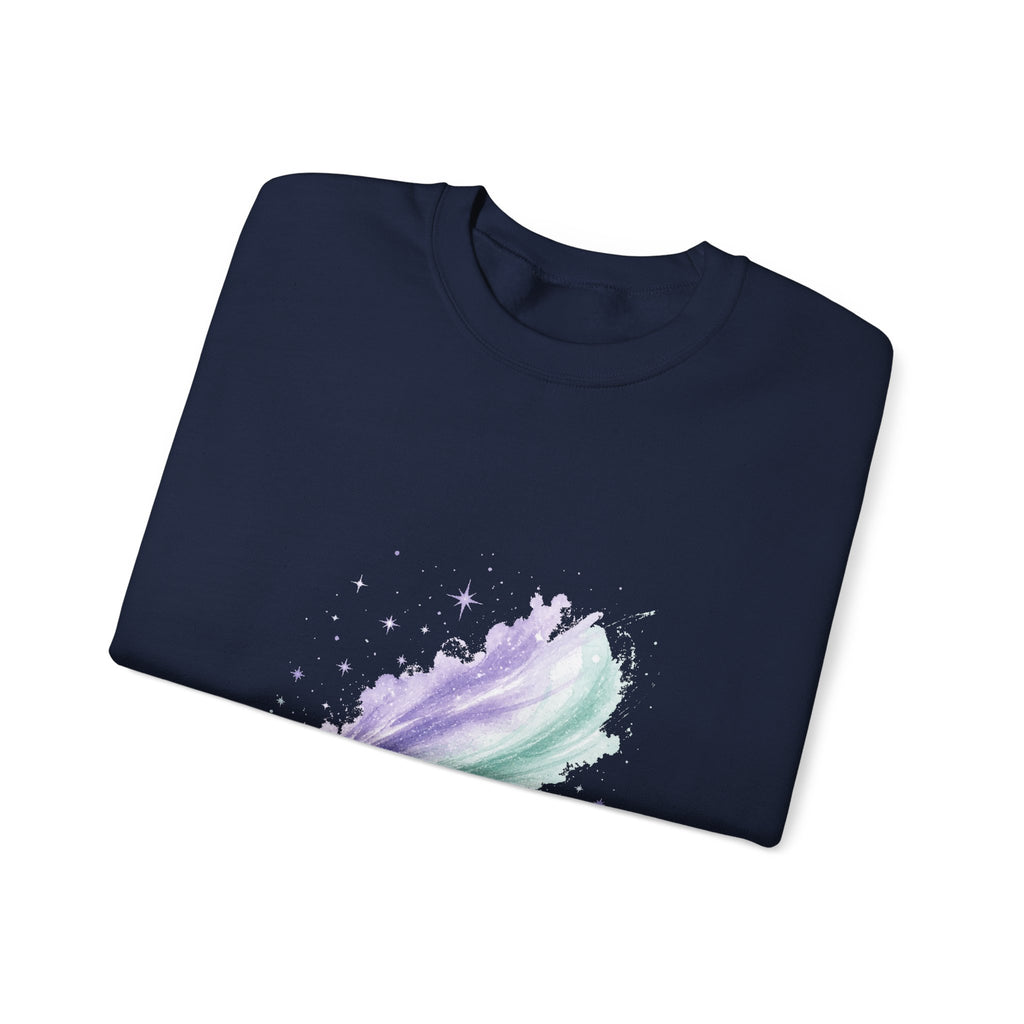 Matching Couple Sweatshirt - Comet & Asteroid Matching Couple Premium Fleece Sweatshirt Watercolor Art His Hers Birthday Gift - Design A