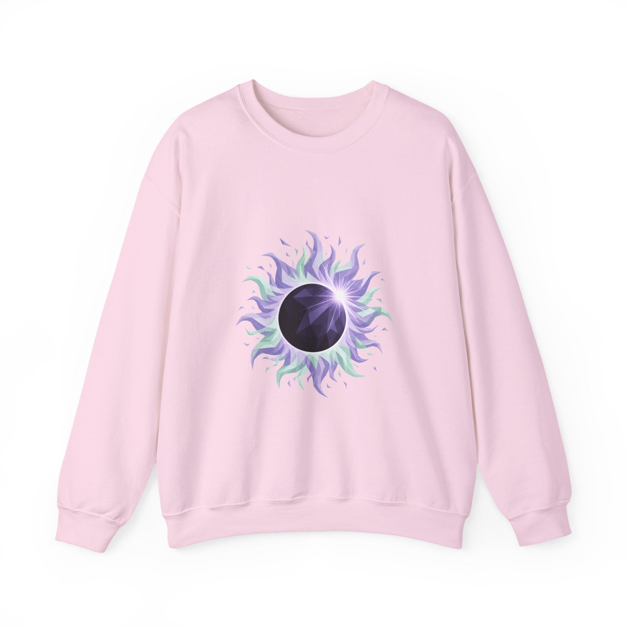 Matching Couple Sweatshirt - Solar & Lunar Eclipse Matching Couple Comfort Colors Crew Geometric Art His Hers Love Gift - Design A