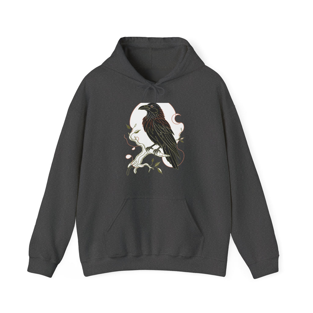 Matching Couple Sweatshirt - Raven & Swan Matching Couple Hooded Sweatshirt Minimalist Art His Hers Valentine Gift - Design A