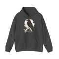 Matching Couple Sweatshirt - Raven & Swan Matching Couple Hooded Sweatshirt Minimalist Art His Hers Valentine Gift - Design A