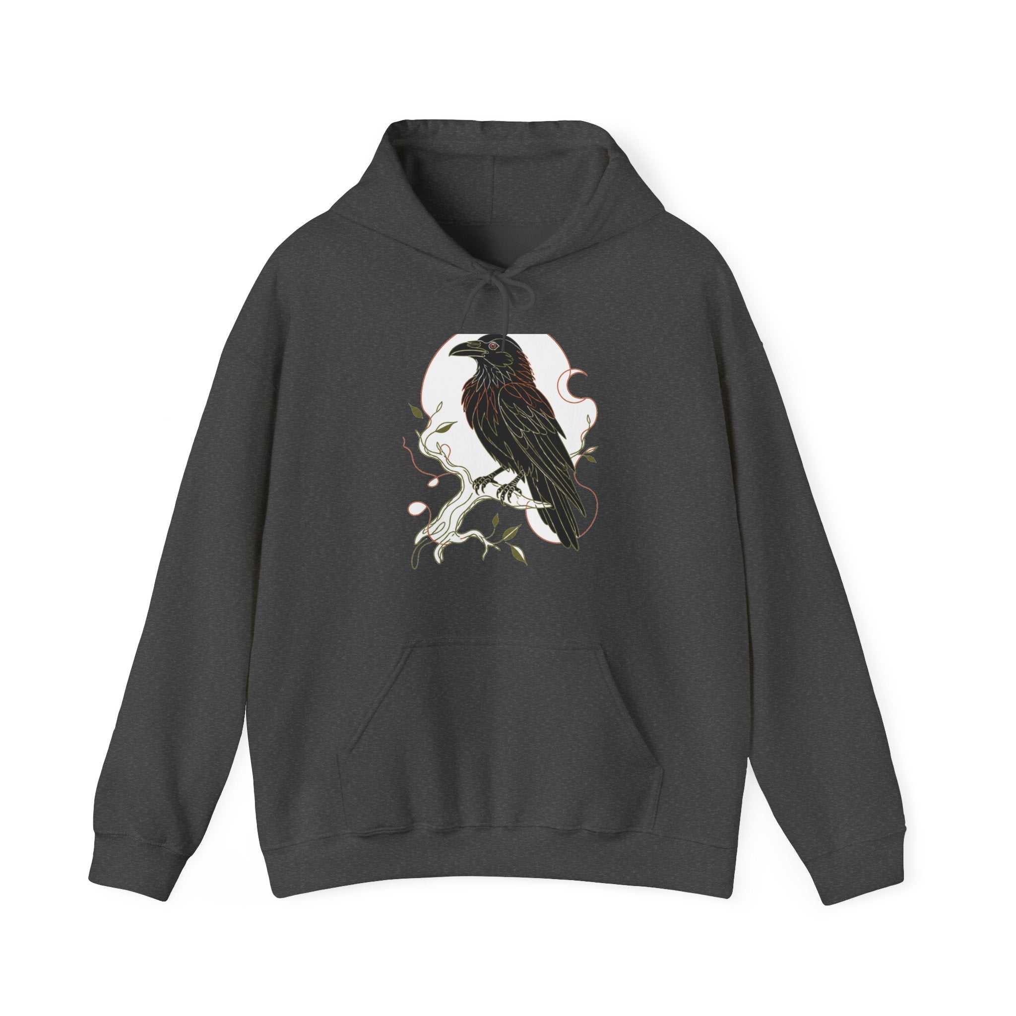 Matching Couple Sweatshirt - Raven & Swan Matching Couple Hooded Sweatshirt Minimalist Art His Hers Valentine Gift - Design A