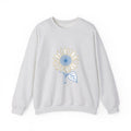 Matching Couple Sweatshirt - Sunflower & Moonflower Matching Couple Crewneck Sweatshirt Minimalist Art His Hers Valentine Gift - Design A