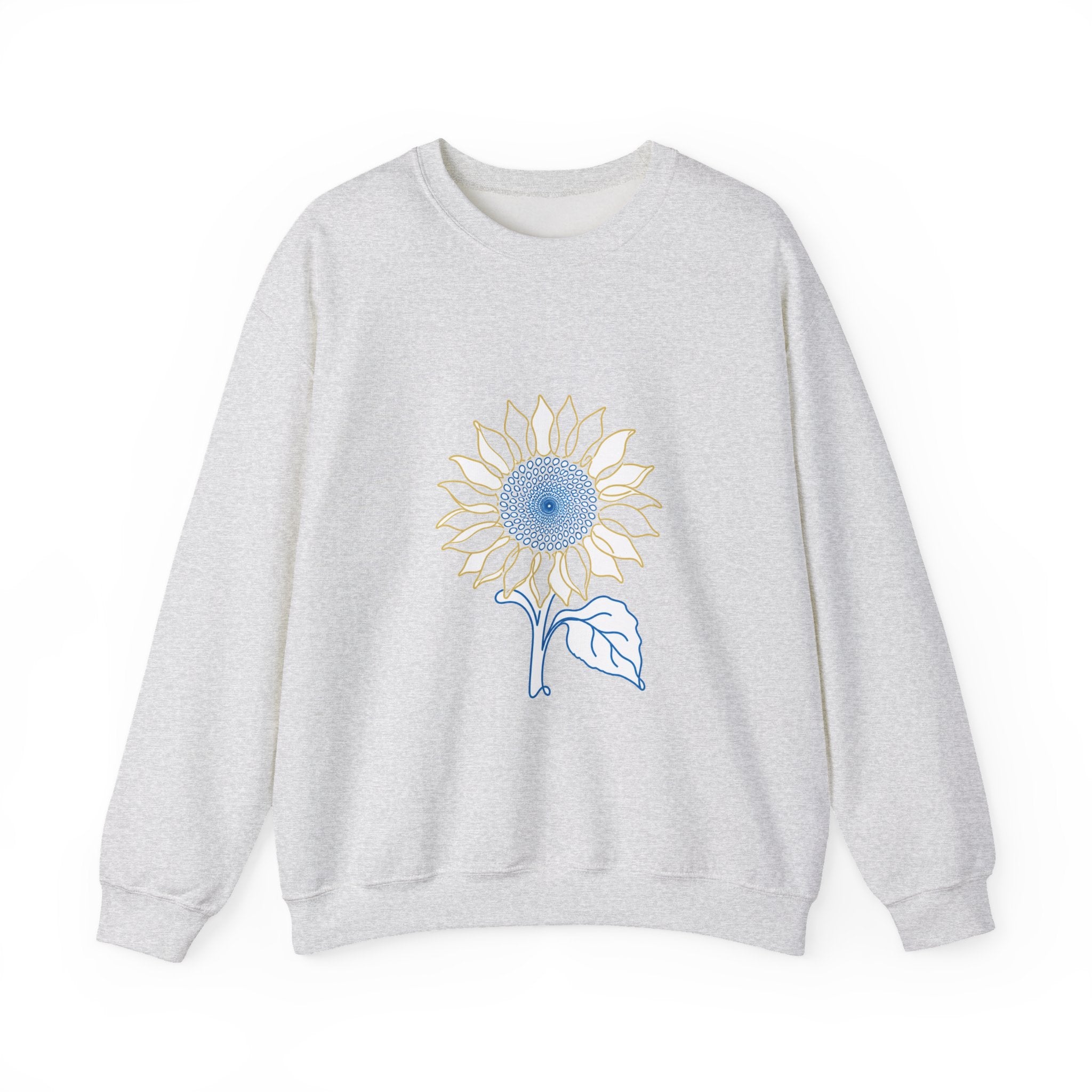 Matching Couple Sweatshirt - Sunflower & Moonflower Matching Couple Crewneck Sweatshirt Minimalist Art His Hers Valentine Gift - Design A