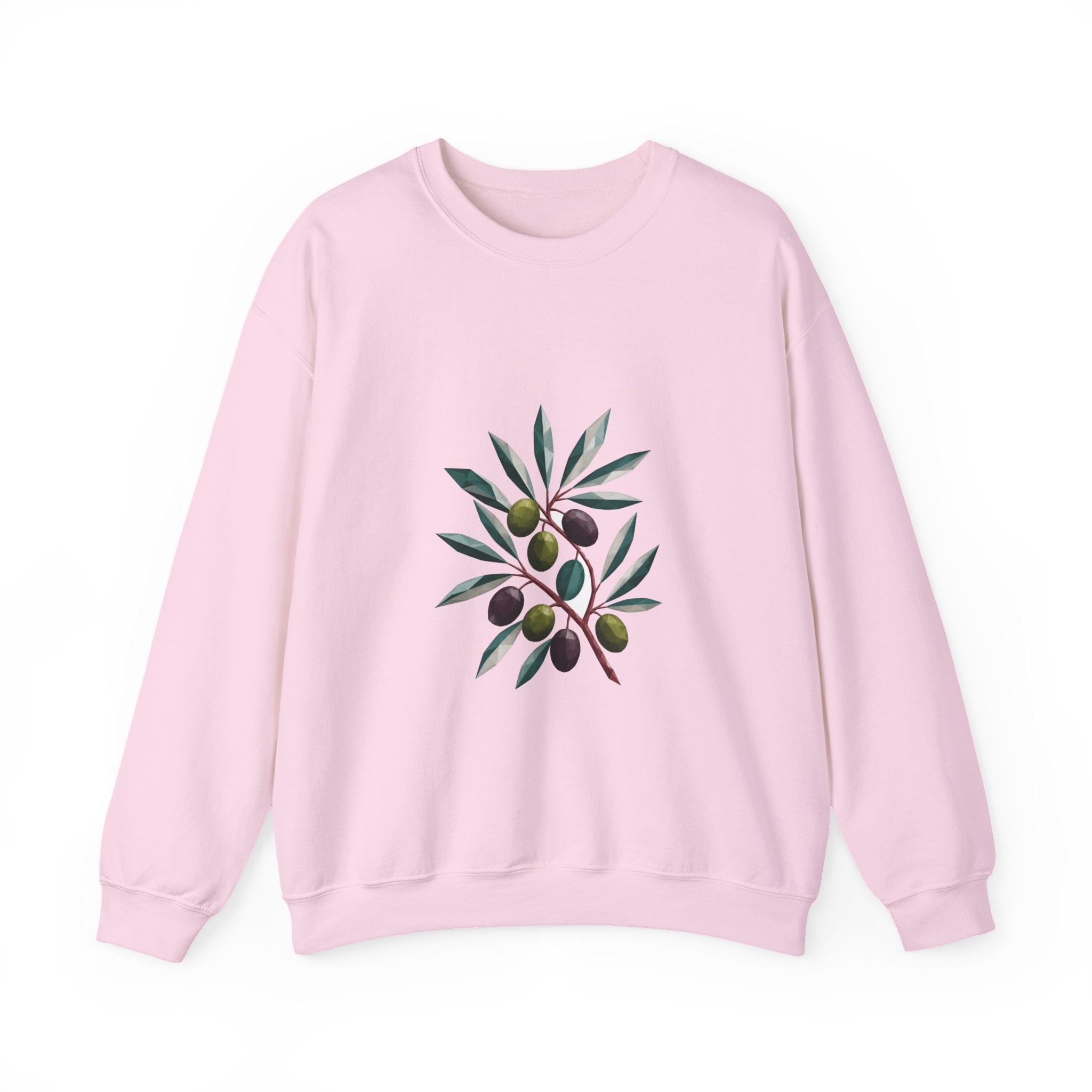Matching Couple Sweatshirt - Olive Branch & Fig Matching Couple Crewneck Sweatshirt Geometric Art His Hers Couple Gift - Design A