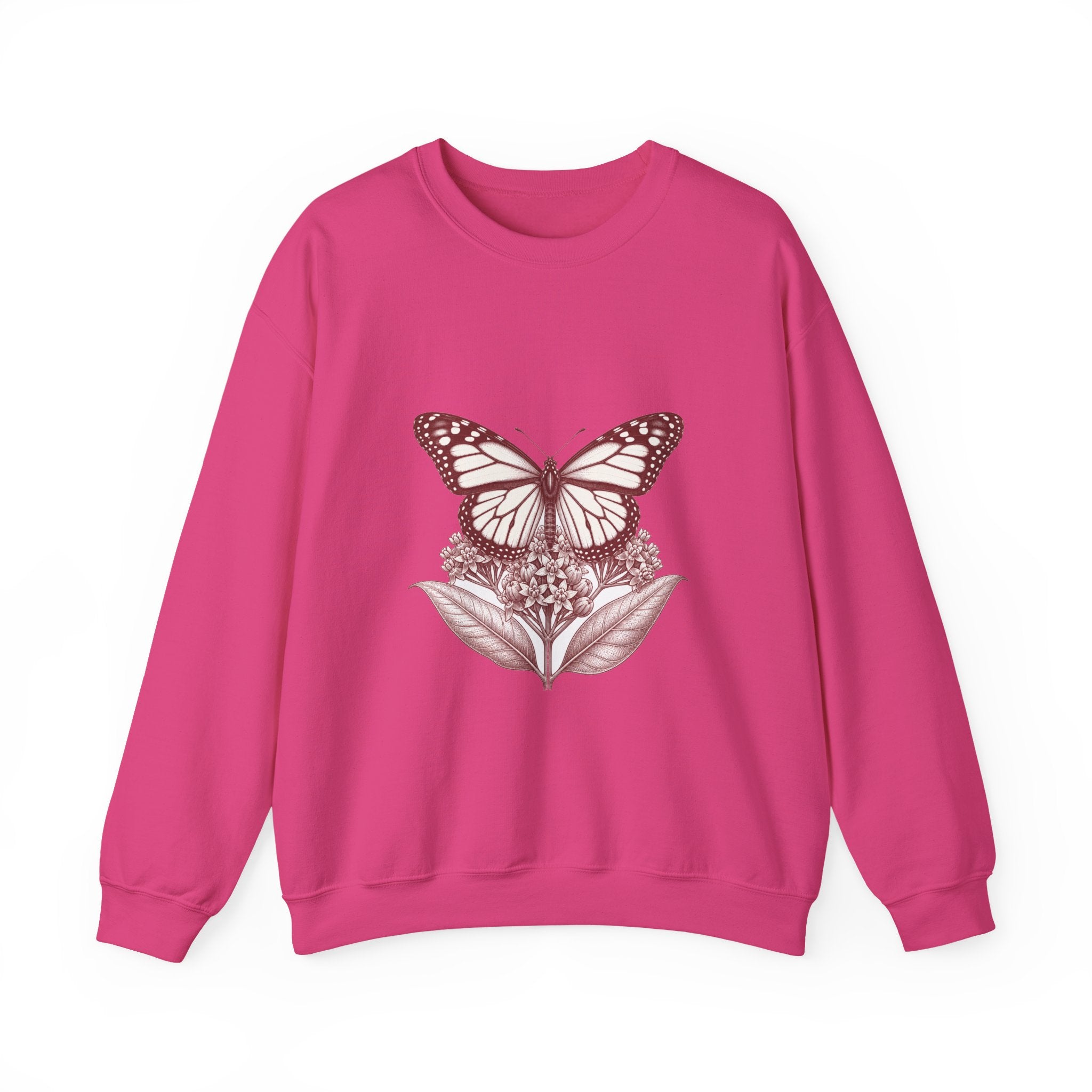 Matching Couple Sweatshirt - Butterfly & Moth Matching Couple Premium Fleece Sweatshirt Vintage Art His Hers Honeymoon Gift - Design A