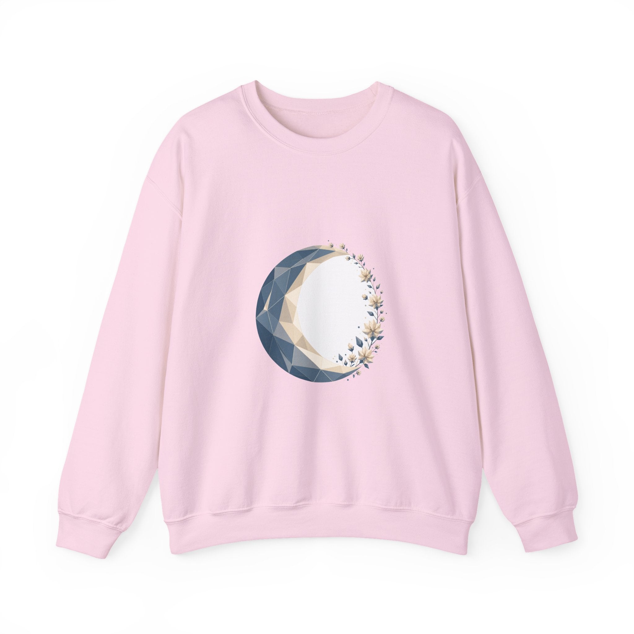 Matching Couple Sweatshirt - Waxing & Waning Moon Matching Couple Comfort Colors Crew Geometric Art His Hers Love Gift - Design A