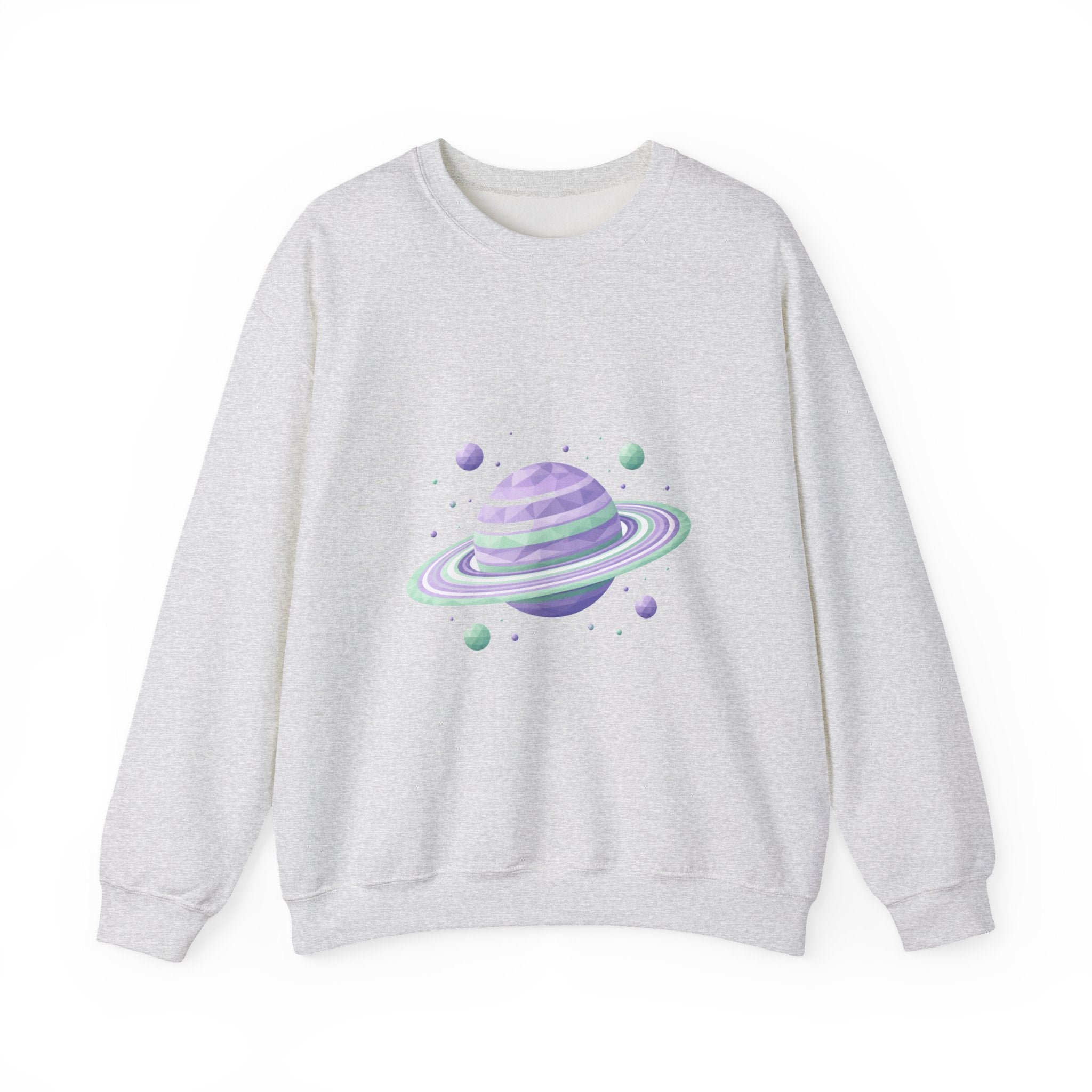 Matching Couple Sweatshirt - Saturn & Jupiter Matching Couple Crewneck Sweatshirt Geometric Art His Hers Couple Gift - Design A