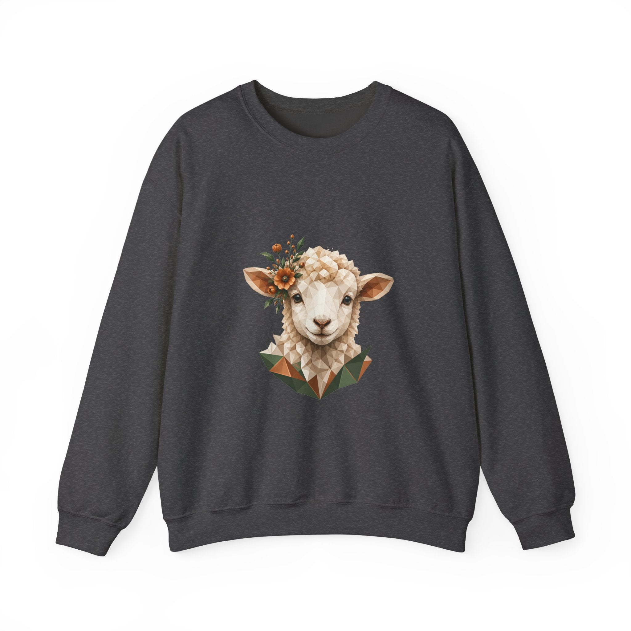 Matching Couple Sweatshirt - Lion & Lamb Matching Couple Comfort Colors Crew Geometric Art His Hers Love Gift - Design B