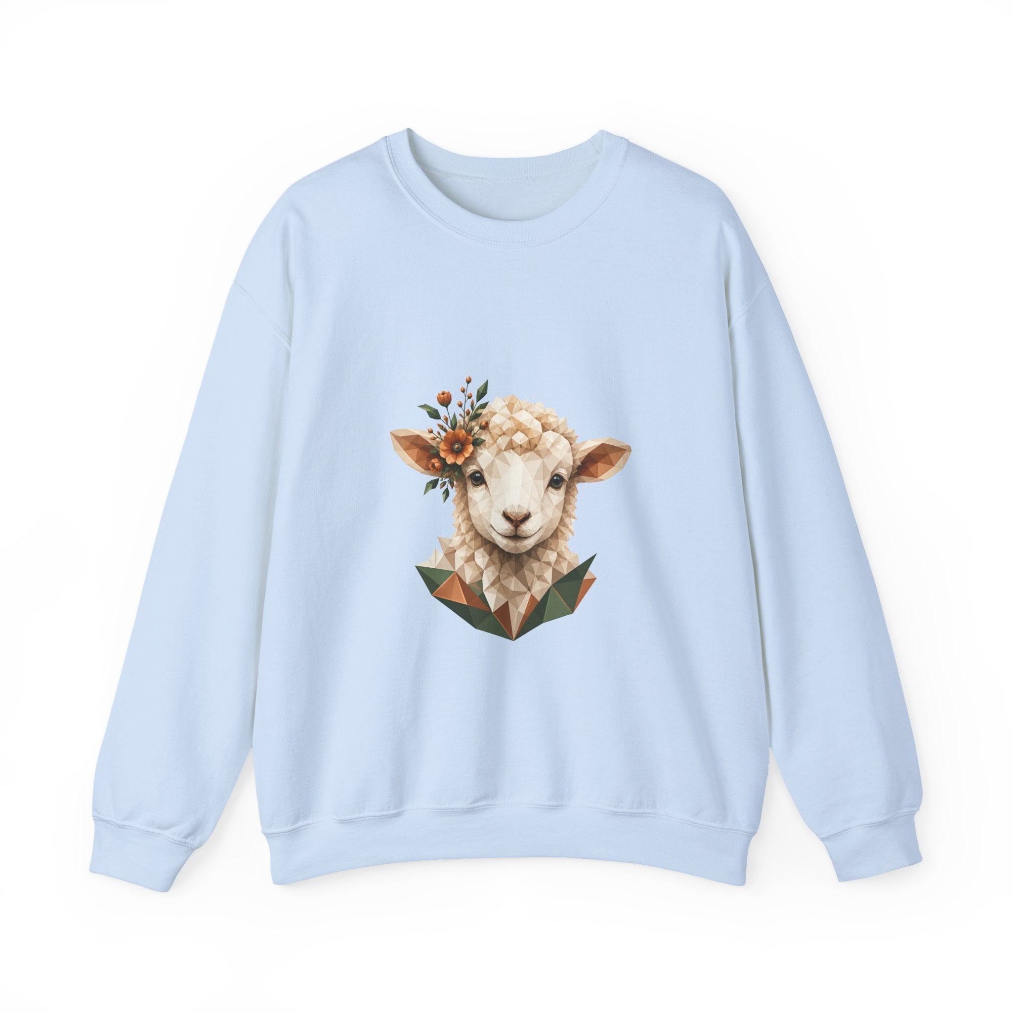 Matching Couple Sweatshirt - Lion & Lamb Matching Couple Comfort Colors Crew Geometric Art His Hers Love Gift - Design B