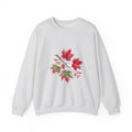 Matching Couple Sweatshirt - Cherry Blossom & Maple Leaf Matching Couple Premium Fleece Sweatshirt Geometric Art His Hers Love Gift - Design B