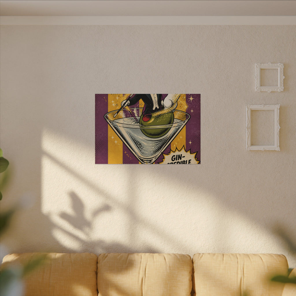 Martini Magician Wall Art Canvas 16×20 Pop Art Living Room Decor Maximalist Print