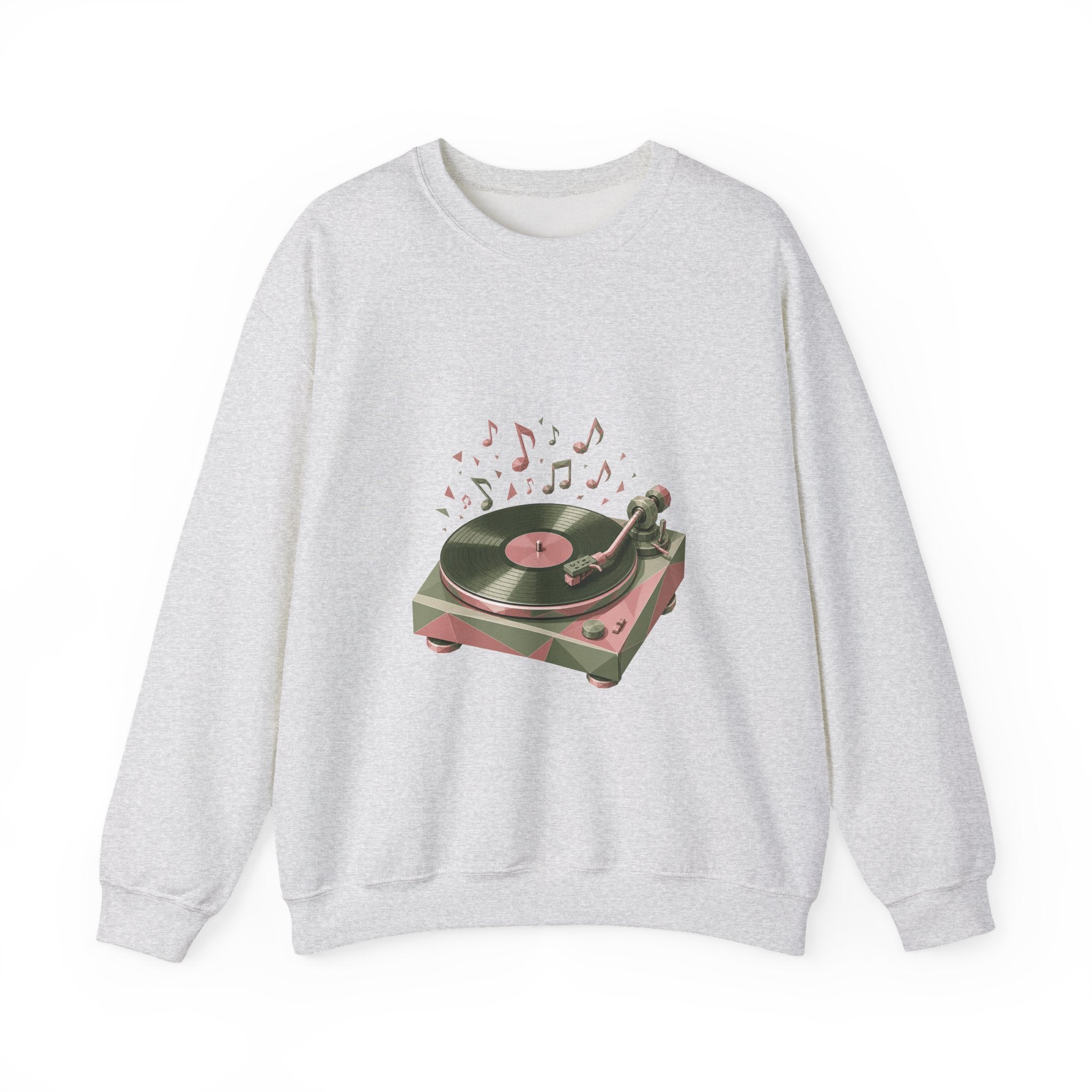 Matching Couple Sweatshirt - Vinyl & Cassette Matching Couple Comfort Colors Crew Geometric Art His Hers Love Gift - Design A